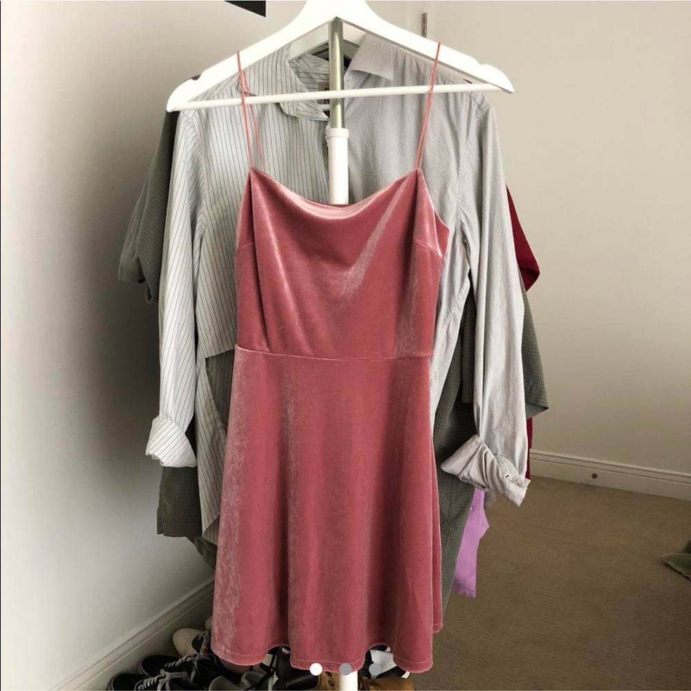 Velvet pink dress